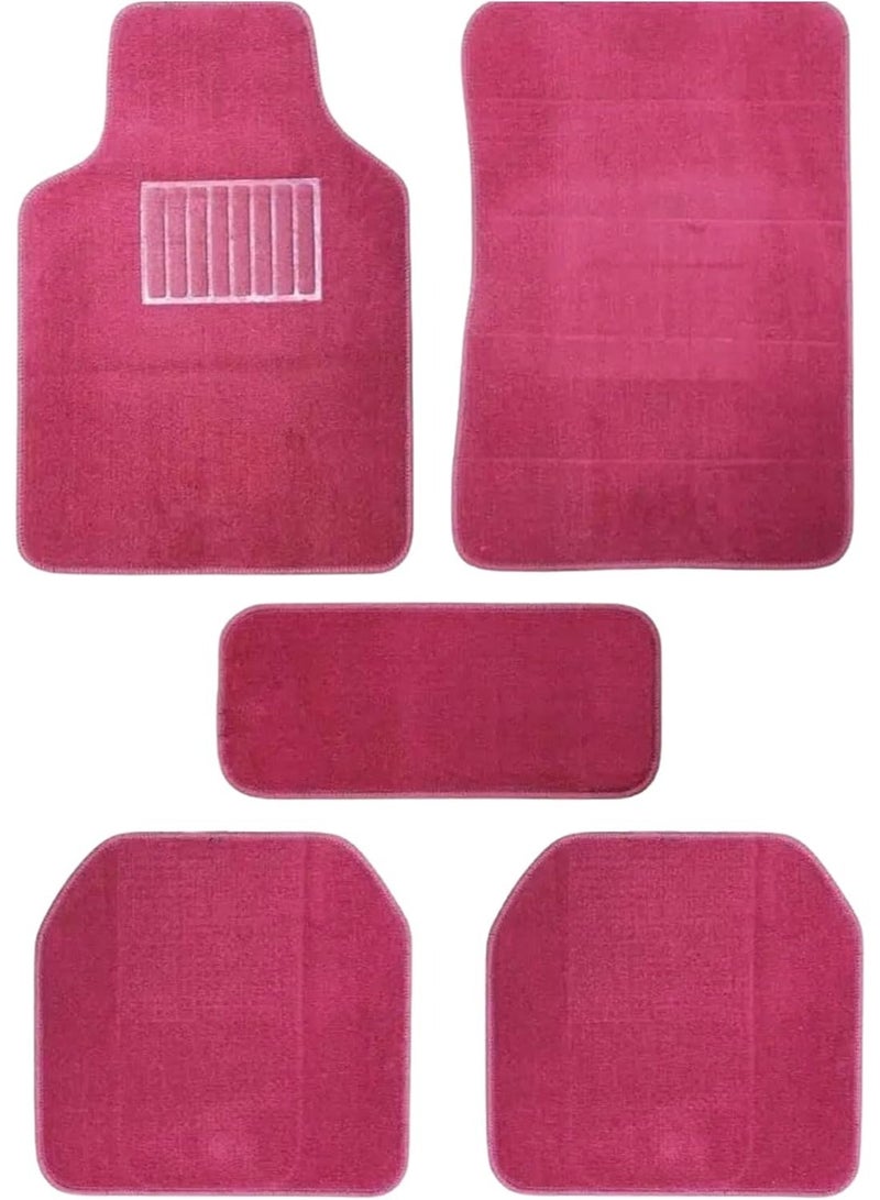 HERIOS Universal Car Floor Mats Set, Maroon, 5 Piece, Heavy Duty Waterproof Non Slip, All Season Interior Protection for SUV and Sedan, car mat, car floor mat, car accessories (MAROON) - Image 1